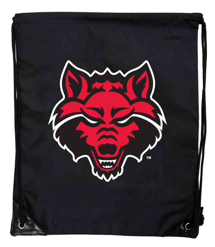 Arkansas State Officially Licensed Drawstring Backpack - Lightweight Cinch Bag with Team Logo