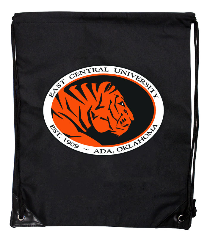 East Central University Tigers Officially Licensed Drawstring Backpack - Lightweight Cinch Bag with Team Logo