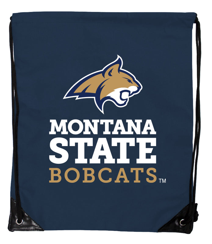 Montana State Bobcats Officially Licensed Drawstring Backpack - Lightweight Cinch Bag with Team Logo