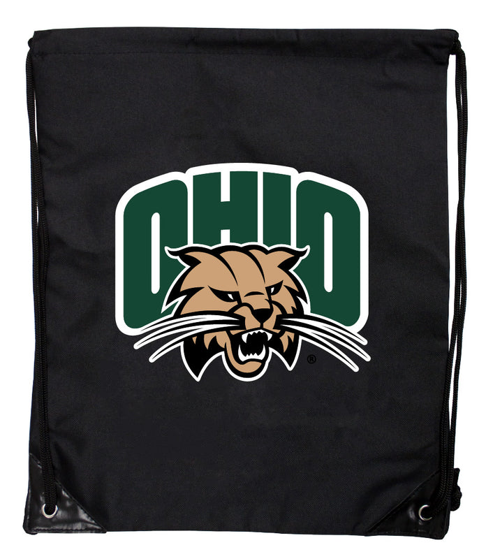 Ohio University Officially Licensed Drawstring Backpack - Lightweight Cinch Bag with Team Logo