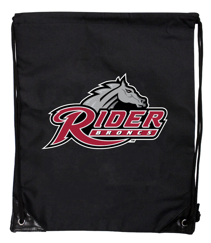Rider University Broncs Officially Licensed Drawstring Backpack - Lightweight Cinch Bag with Team Logo