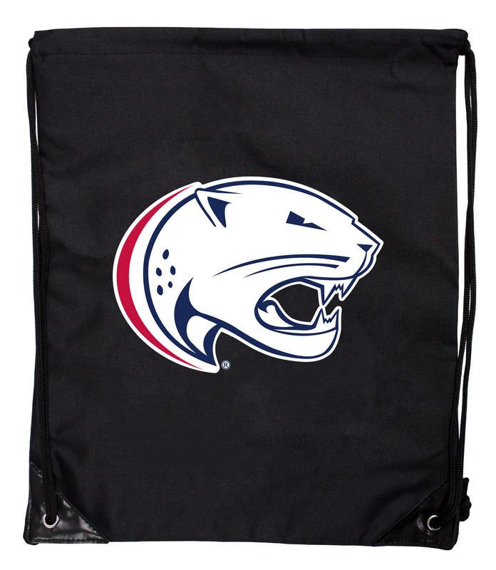 University of South Alabama Officially Licensed Drawstring Backpack - Lightweight Cinch Bag with Team Logo Black