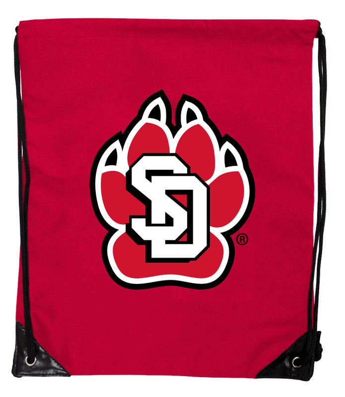 South Dakota Coyotes Officially Licensed Drawstring Backpack - Lightweight Cinch Bag with Team Logo
