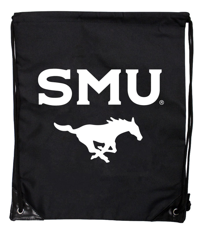 Southern Methodist University Officially Licensed Drawstring Backpack - Lightweight Cinch Bag with Team Logo