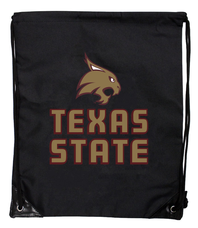 Texas State Bobcats Officially Licensed Drawstring Backpack - Lightweight Cinch Bag with Team Logo