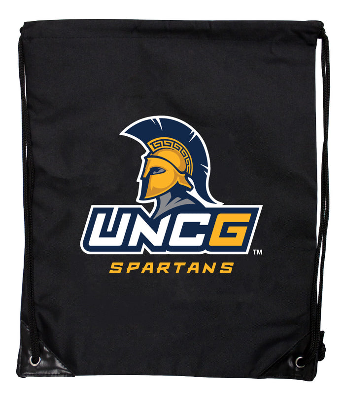 North Carolina Greensboro Spartans Officially Licensed Drawstring Backpack - Lightweight Cinch Bag with Team Logo