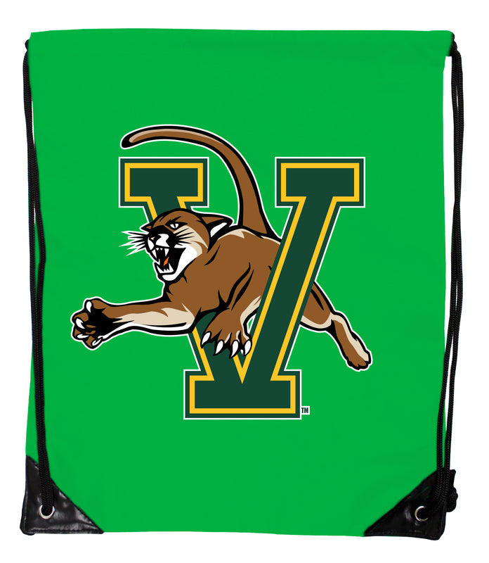 Vermont Catamounts Officially Licensed Drawstring Backpack - Lightweight Cinch Bag with Team Logo