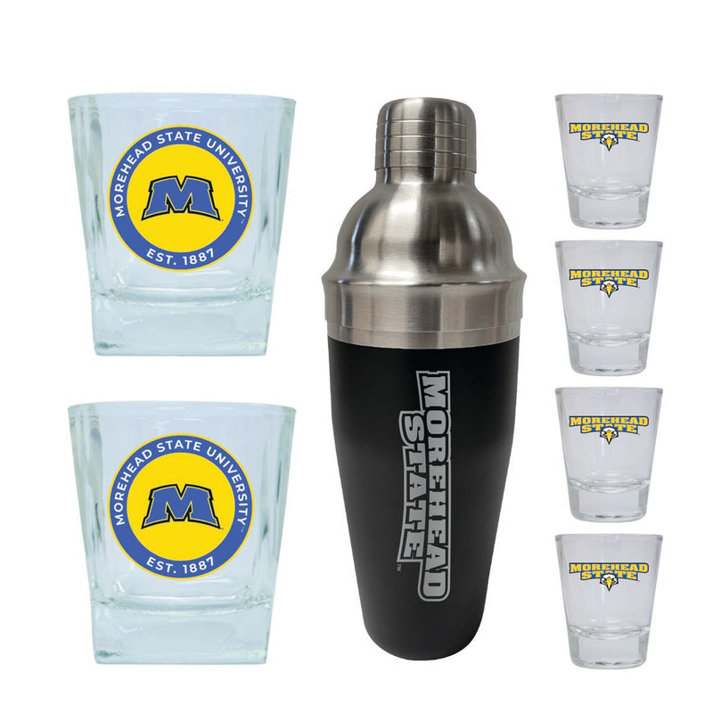 Morehead State University Officially Licensed Collegiate Barware Set – 7-Piece Cocktail & Whiskey Glass Gift Pack