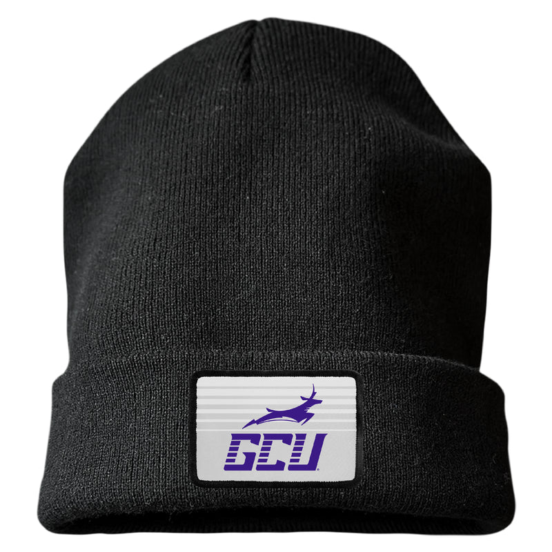Grand Canyon University Lopes Officially Licensed Unisex Beanie with Rectangle or Round Cloth Patch Black|Rectangle