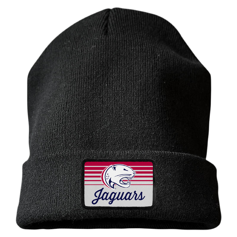 University of South Alabama Officially Licensed Unisex Beanie with Rectangle or Round Cloth Patch Black|Rectangle