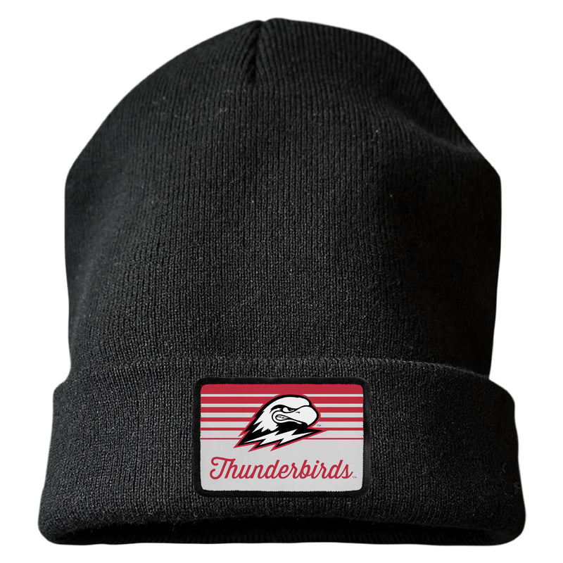 Southern Utah University Officially Licensed Unisex Beanie with Rectangle or Round Cloth Patch Black|Rectangle