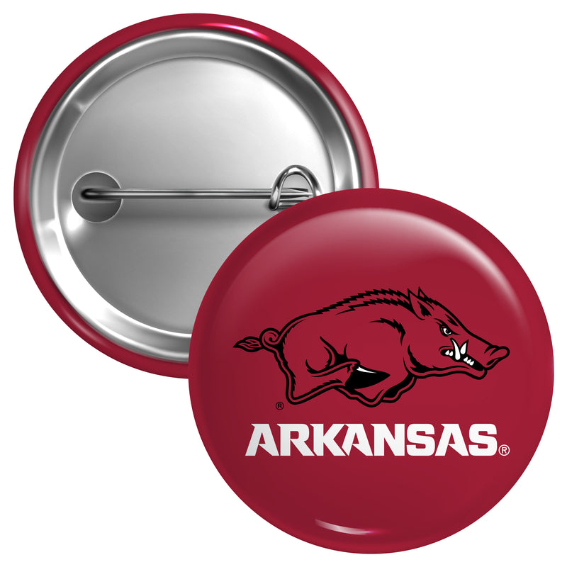 Arkansas Razorbacks Medium 2-Inch Button Pin Officially Licensed Collegiate Product Medium