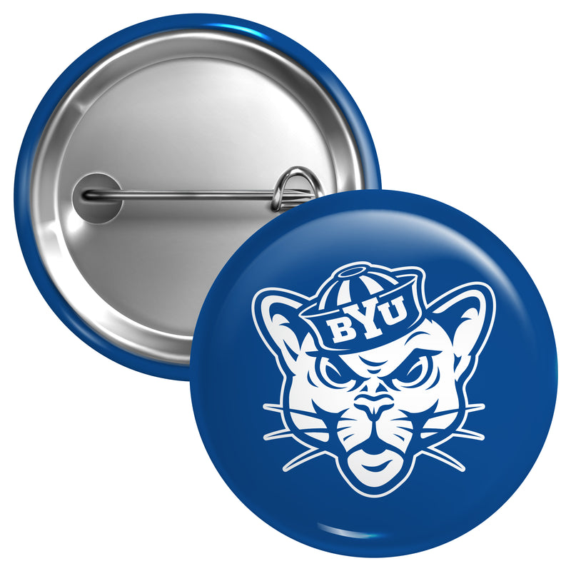 Brigham Young Cougars Medium 2-Inch Button Pin Officially Licensed Collegiate Product Medium