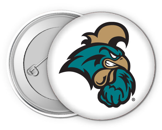 Coastal Carolina University Small 1-Inch Button Pin 4 Pack Officially Licensed Collegiate Product