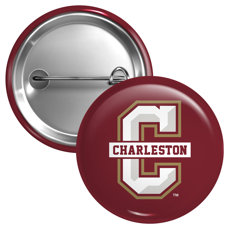 College of Charleston Large 3-Inch Button Pin Officially Licensed Collegiate Product Large
