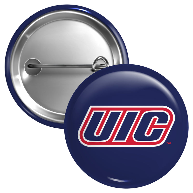 University of Illinois at Chicago Large 3-Inch Button Pin Officially Licensed Collegiate Product Large
