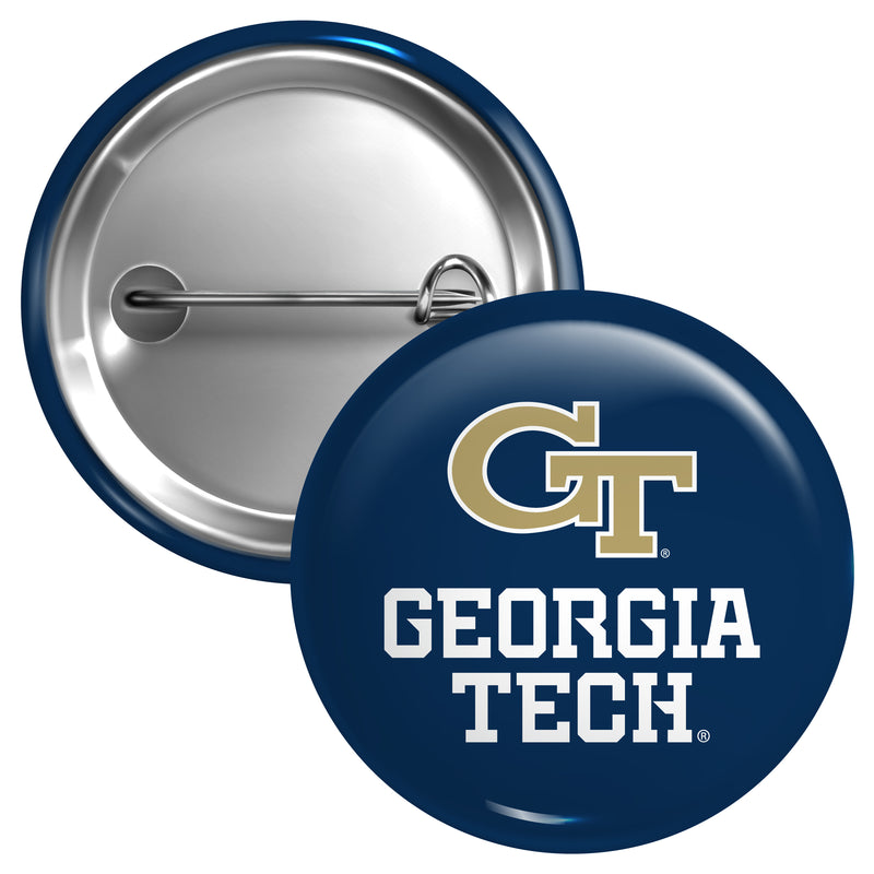 Georgia Tech Yellow Jackets Large 3-Inch Button Pin Officially Licensed Collegiate Product Large