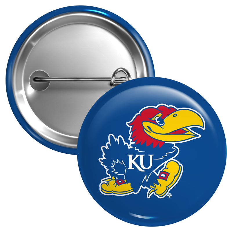 Kansas Jayhawks Small 1-Inch Button Pin Officially Licensed Collegiate Product Small