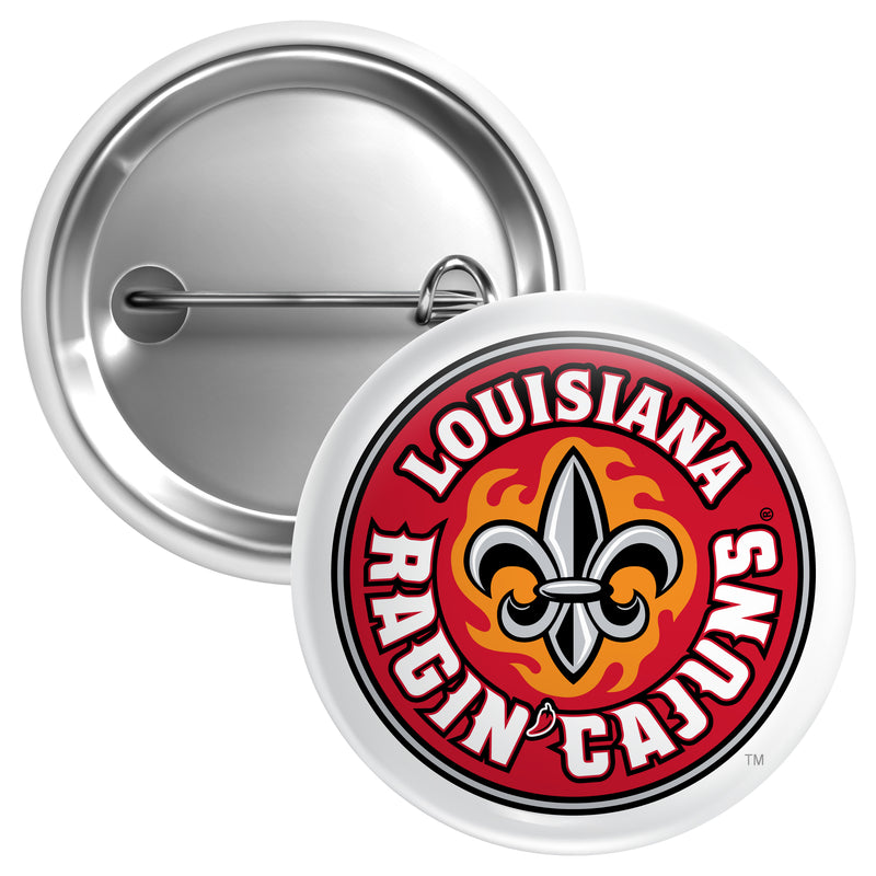 Louisiana at Lafayette Ragin' Cajuns Large 3-Inch Button Pin Officially Licensed Collegiate Product Large