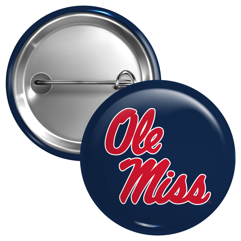 Mississippi Rebels "Ole Miss" Medium 2-Inch Button Pin Officially Licensed Collegiate Product Medium