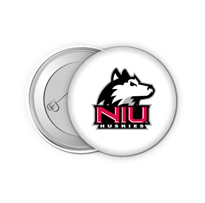 Northern Illinois Huskies Small 1-Inch Button Pin 4 Pack Officially Licensed Collegiate Product