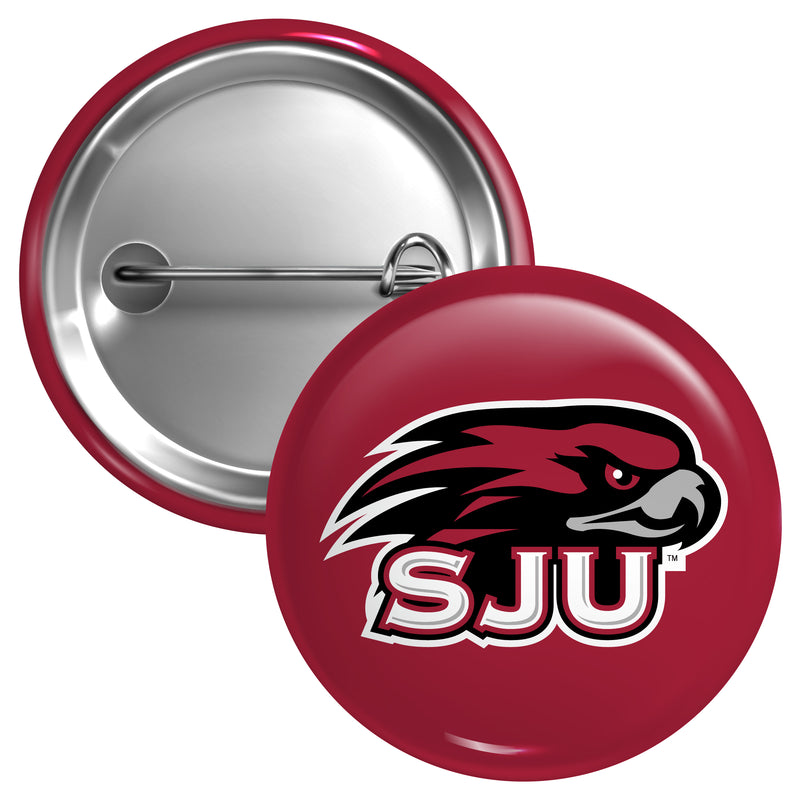 St. Joseph's University Hawks Button Pin Officially Licensed - 3 Size Options