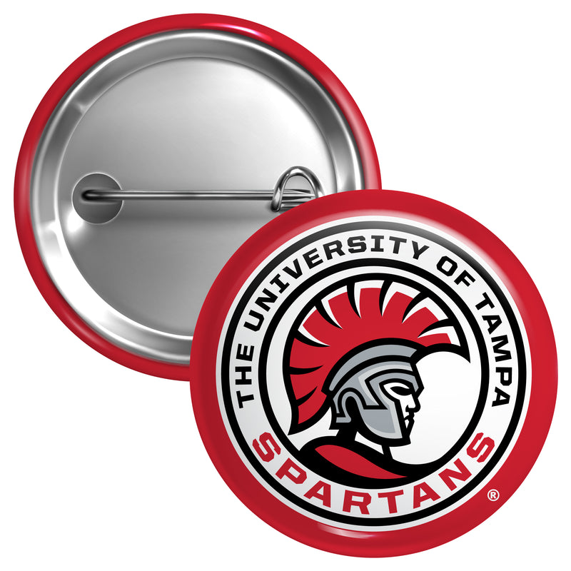 University of Tampa Spartans Large 3-Inch Button Pin Officially Licensed Collegiate Product Large