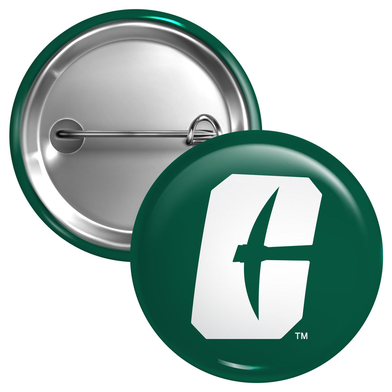 North Carolina Charlotte Forty-Niners Large 3-Inch Button Pin Officially Licensed Collegiate Product Large