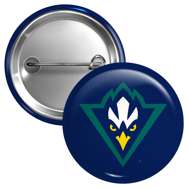 North Carolina Wilmington Seahawks Medium 2-Inch Button Pin Officially Licensed Collegiate Product Medium