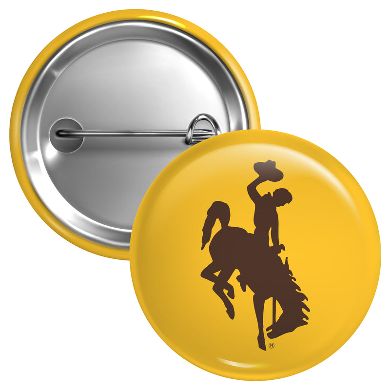 University of Wyoming Medium 2-Inch Button Pin Officially Licensed Collegiate Product Medium