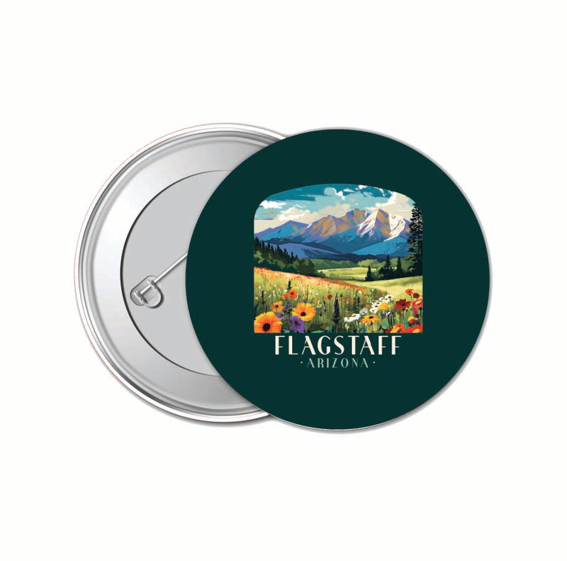 Flagstaff Arizona Design C Souvenir Small 1-Inch Button Pin 4 Pack