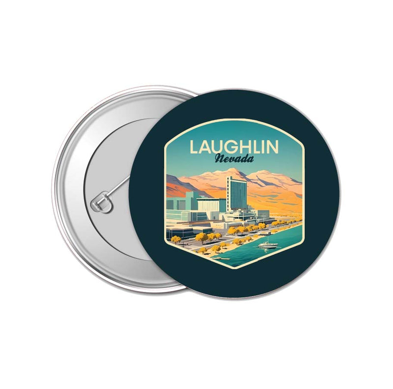 Laughlin Nevada Design A Souvenir Small 1-Inch Button Pin 4 Pack