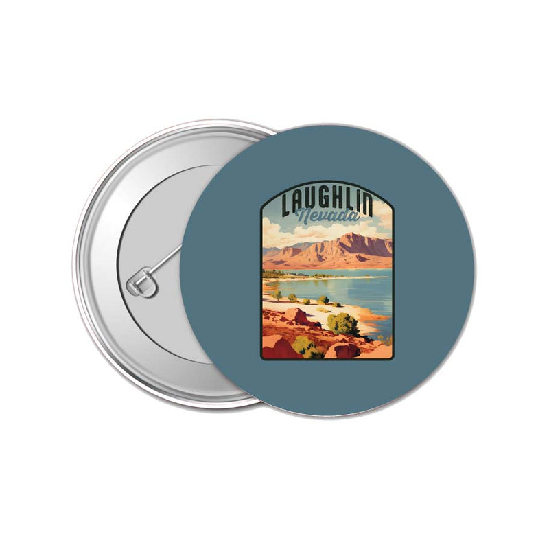 Laughlin Nevada Design B Souvenir Small 1-Inch Button Pin 4 Pack