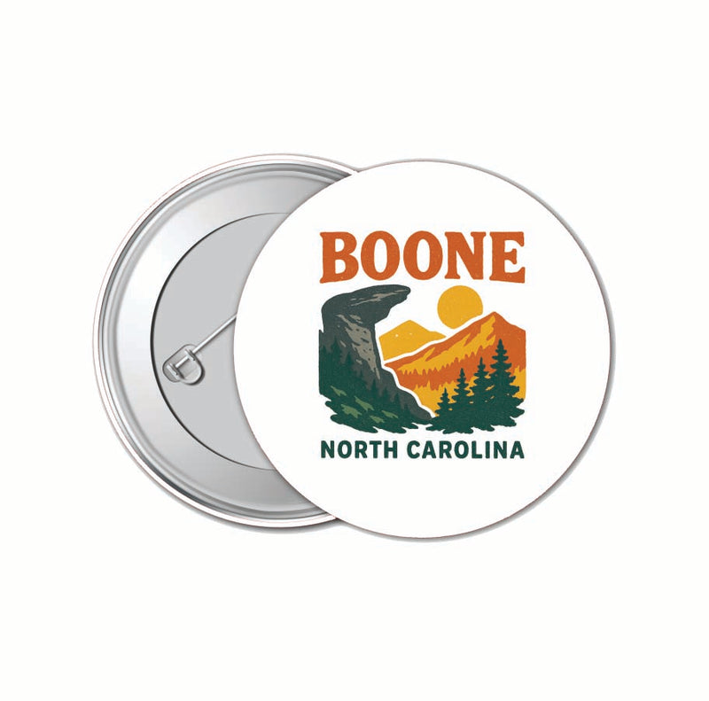 Boone North Carolina Vintage Design Souvenir 4 Pack Set - Small Button Pin 1-Inch