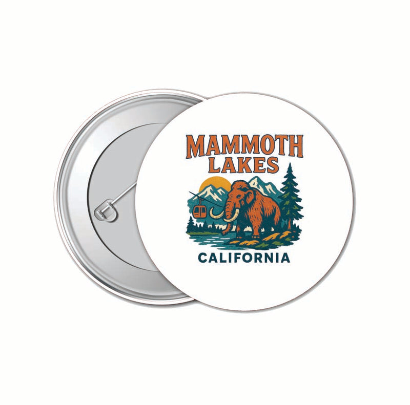 Mammoth Lakes California Vintage Design Souvenir 4 Pack Set - Small Button Pin 1-Inch