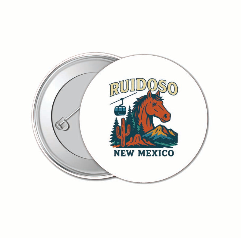Ruidoso New Mexico Vintage Design Souvenir 4 Pack Set - Small Button Pin 1-Inch