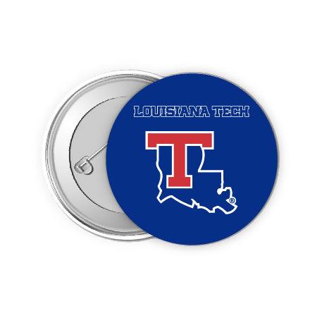 Louisiana Tech Bulldogs Medium 2-Inch Button Pin 4 Pack Officially Licensed Collegiate Product