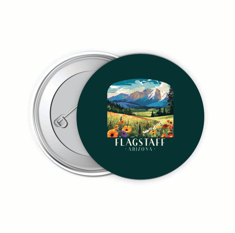 Flagstaff Arizona Design C Souvenir Small 2-Inch Button Pin 4 Pack