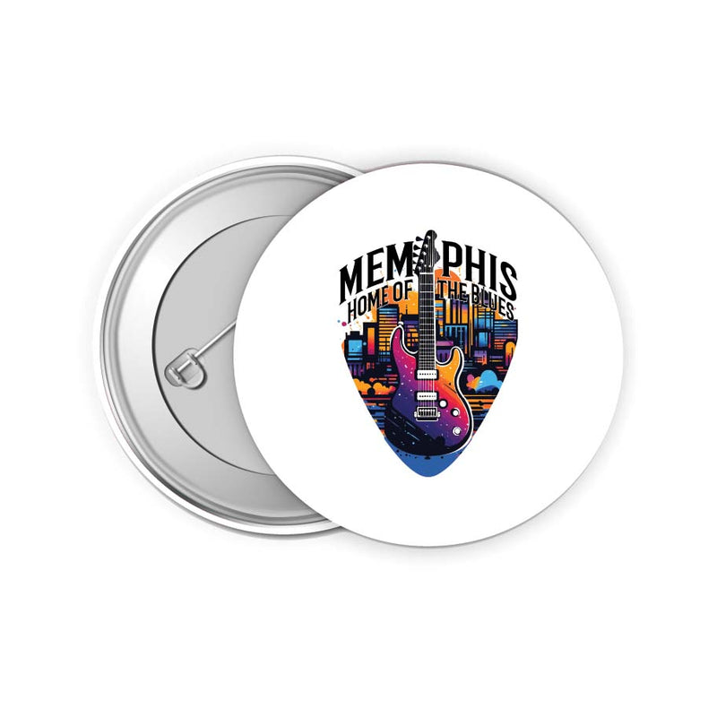Memphis Tennessee Design B Souvenir Small 2-Inch Button Pin 4 Pack