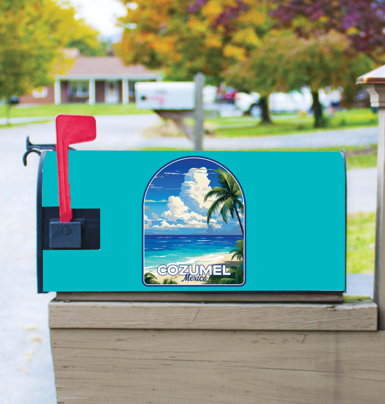 Cozumel Mexico Design C Souvenir Magnetic Mailbox Cover