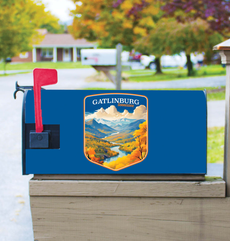 Gatlinburg Tennessee Design D Souvenir Magnetic Mailbox Cover