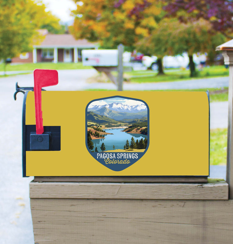 Pagosa Springs Colorado Design B Souvenir Magnetic Mailbox Cover