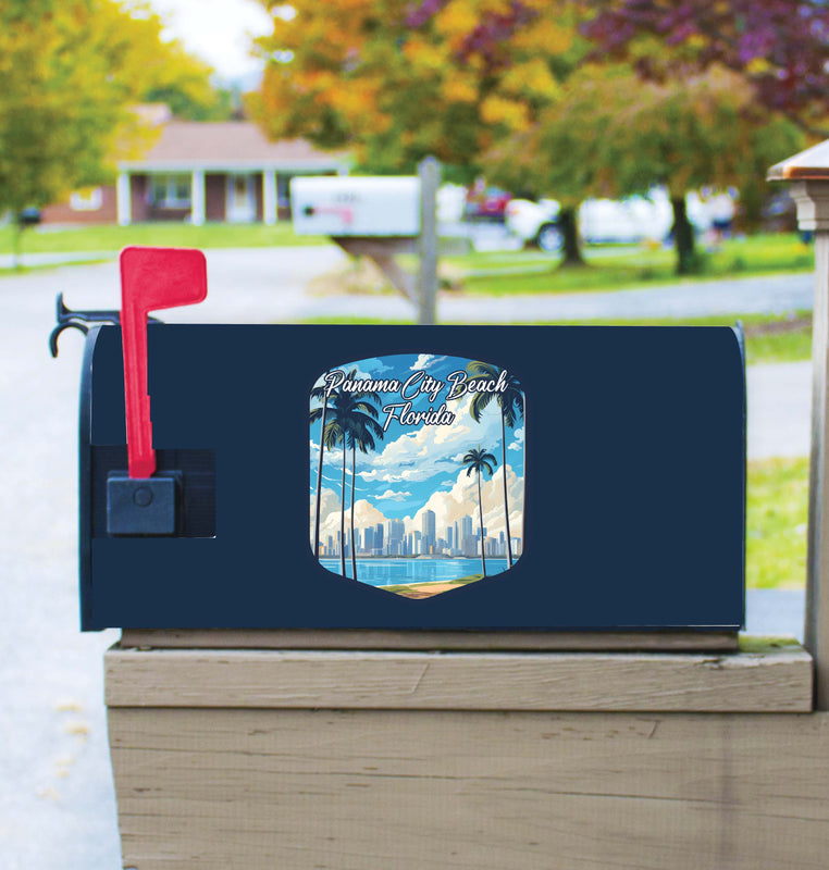 Panama City Beach Florida Design B Souvenir Magnetic Mailbox Cover