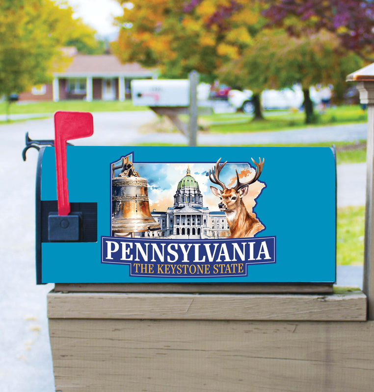 Pennsylvania Design D Souvenir Magnetic Mailbox Cover