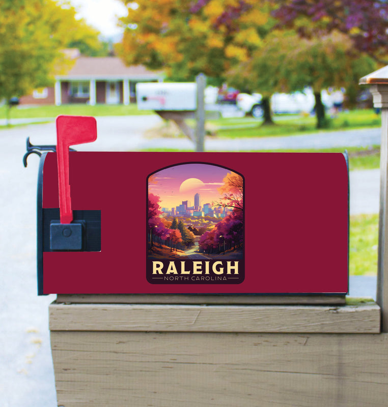 Raleigh North Carolina City of Oaks Design Souvenir Magnetic Mailbox Cover