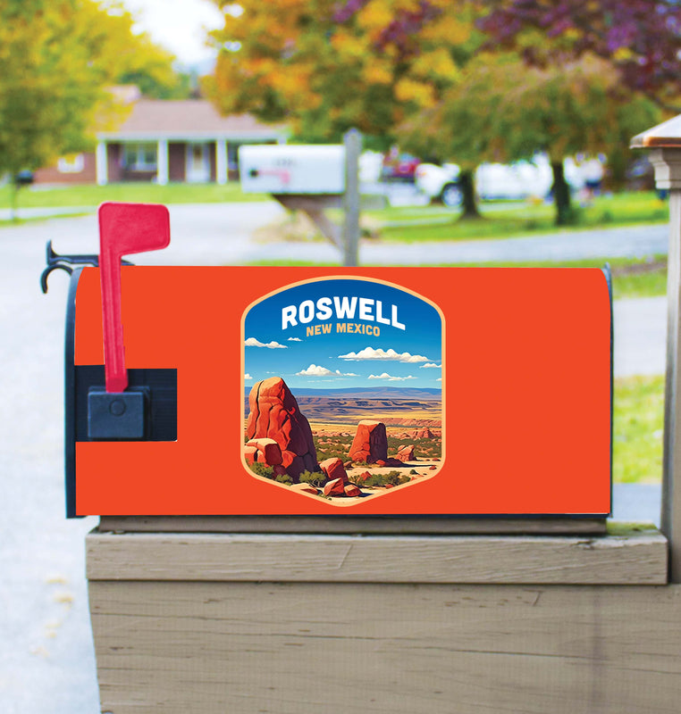 Rowell New Mexico Design B Souvenir Magnetic Mailbox Cover