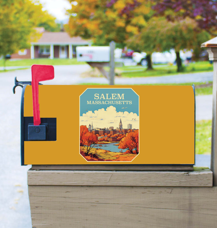 Salem Massachussettes Design A Souvenir Magnetic Mailbox Cover