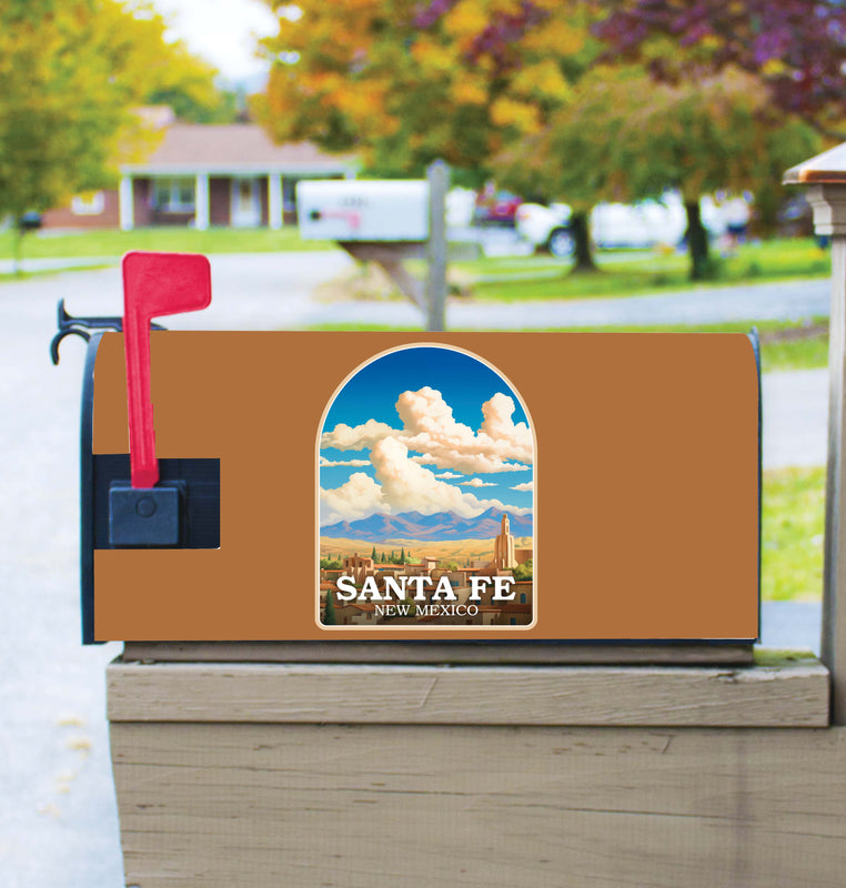 Santa Fe New Mexico Design A Souvenir Magnetic Mailbox Cover