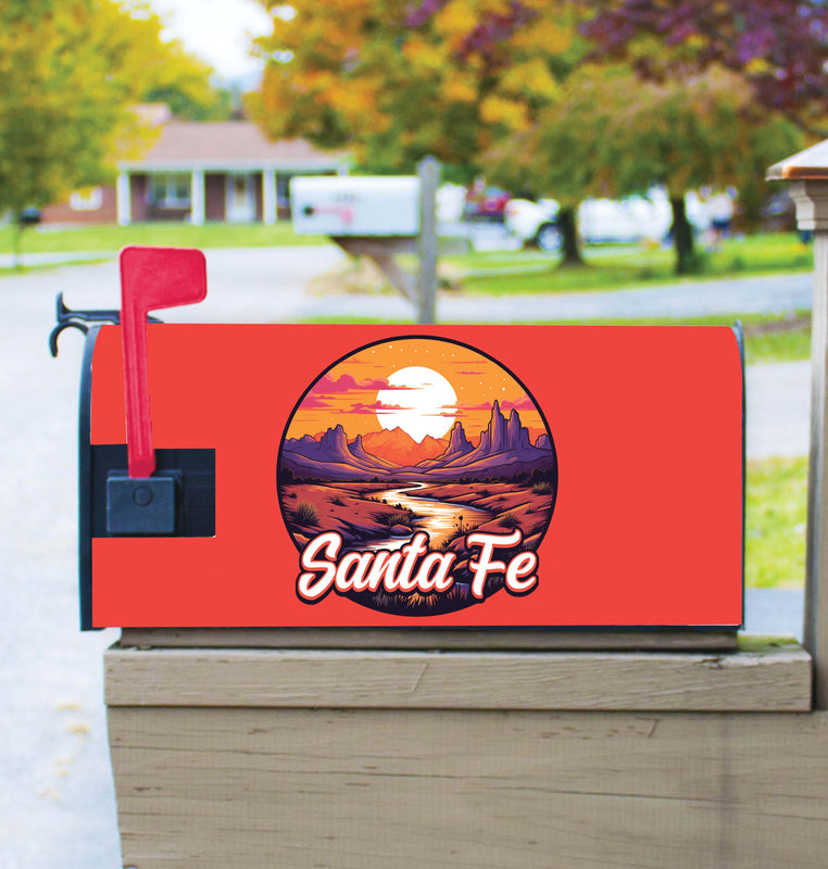 Santa Fe New Mexico Design B Souvenir Magnetic Mailbox Cover