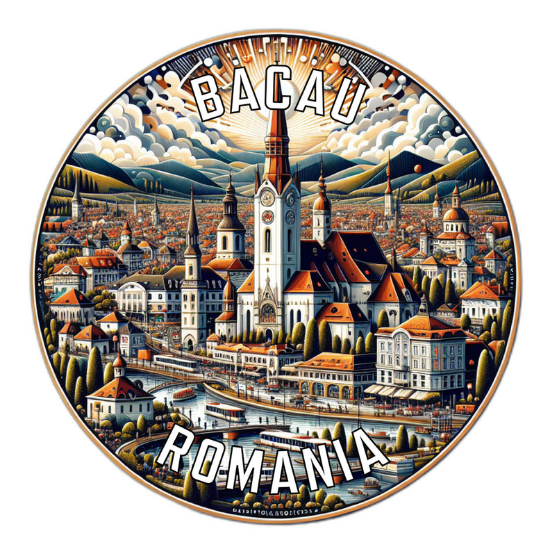 Bacau Romania Souvenir Die Cut Flat Magnet 2-Inch
